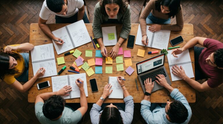 people around a table